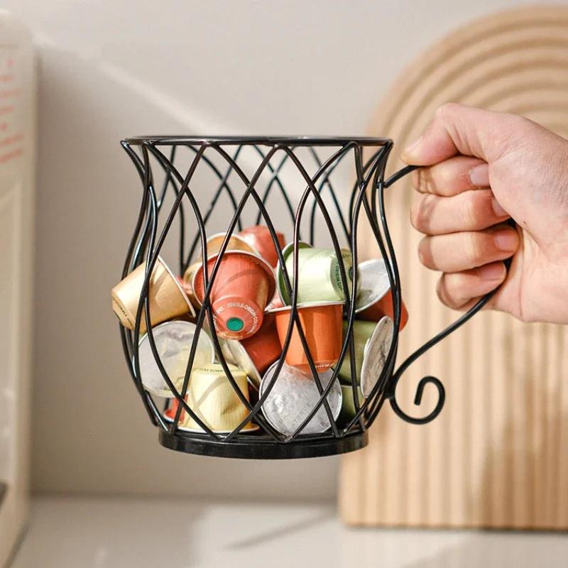 Модный держатель для кофейных капсул, прочный кронштейн для хранения закусок и кофе, подарок на день рождения, многоцелевой органайзер для закусок большой емкости