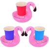 Inflatable Drink Holder, 20 Packs Flamingos Floats Inflatable Cup Floating Coasters for Summer Swimming Pool Party (20 Packs)