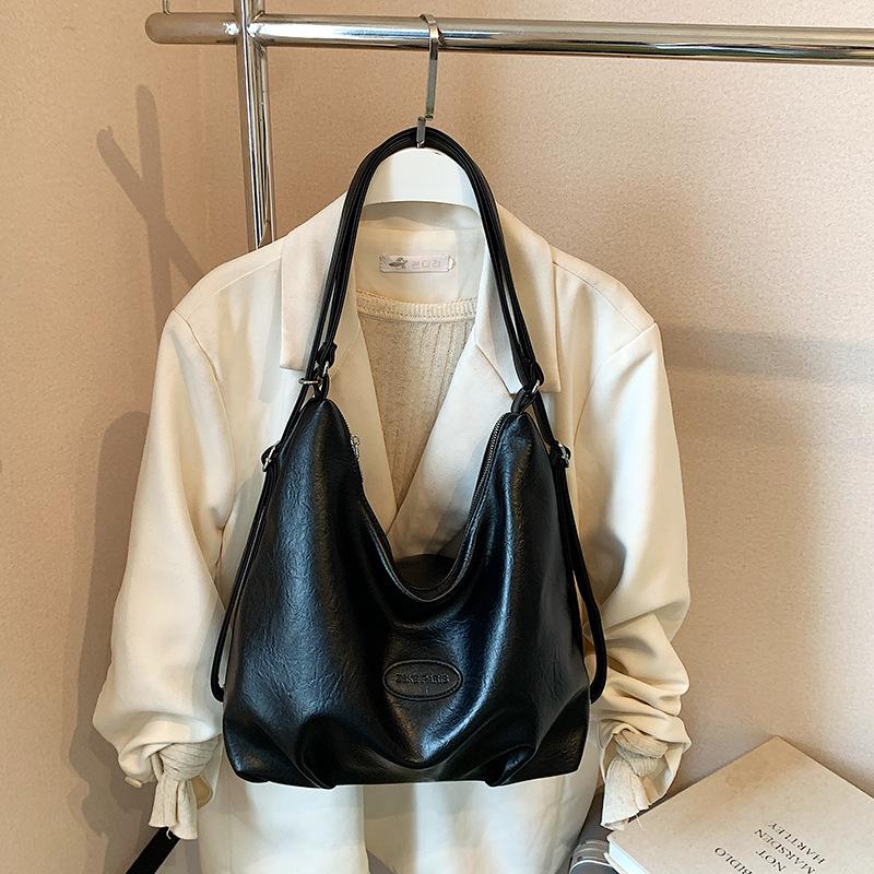 Винтажная сумка-тоут для通勤, женская, большой вместимости, новая коллекция осень-зима 2025, повседневная на плечо, сумка-мессенджер, многофункциональный рюкзак