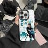 Чехол для телефона Sharks Macklin Celebrini для iPhone 16 17 15 14 12 13 Pro Max Черный цвет Ударопрочный чехол