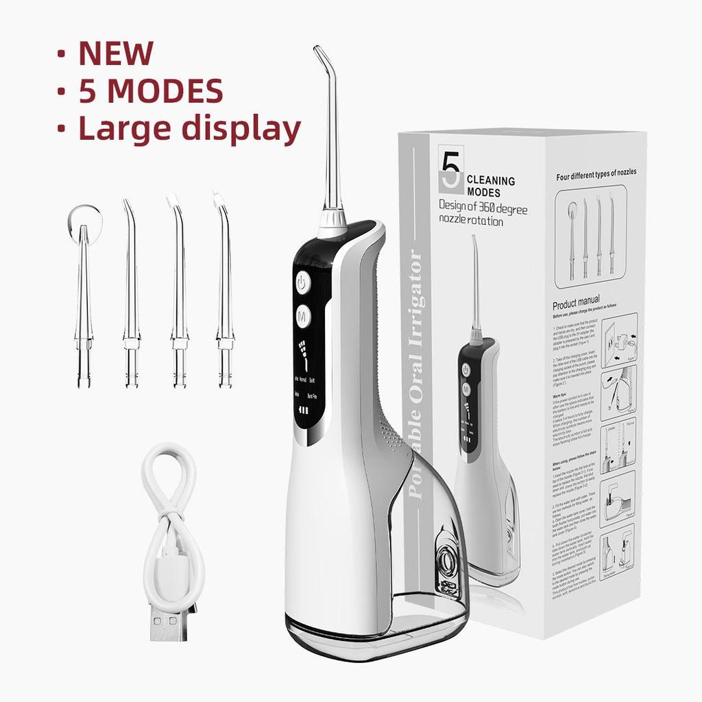 Rechargeable Electric Toothbrush & Water Flosser with Smart Display