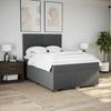 Maison Exclusive - Sommier à lattes de lit avec matelas Gris foncé 160x200cm Tissu