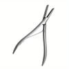 1 PC 7 Inch Flat Teeth Silver Stainless Steel Clamp Hair Extension Plier with Smooth Grooves Keratin Hair Extensions Tools