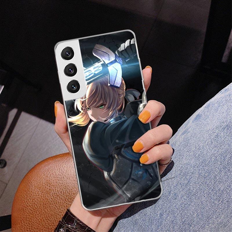 Чехол для телефона Fate Zero Stay Night Saber для Samsung Galaxy S24 S25 Edge S26 Ultra S23 S22 S21 Plus S20 FE + Персонализированная печать Cov