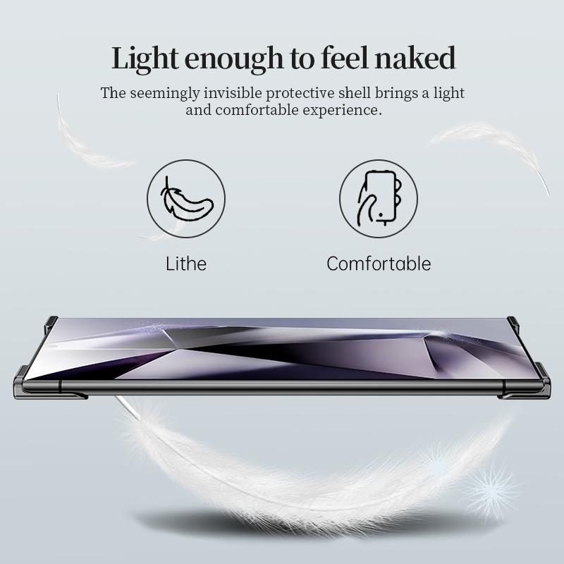 Металлический нестандартный чехол-бампер из титанового сплава для Samsung Galaxy S23 Plus S24 S25 Ultra, угловые накладки, защитная пленка для объектива