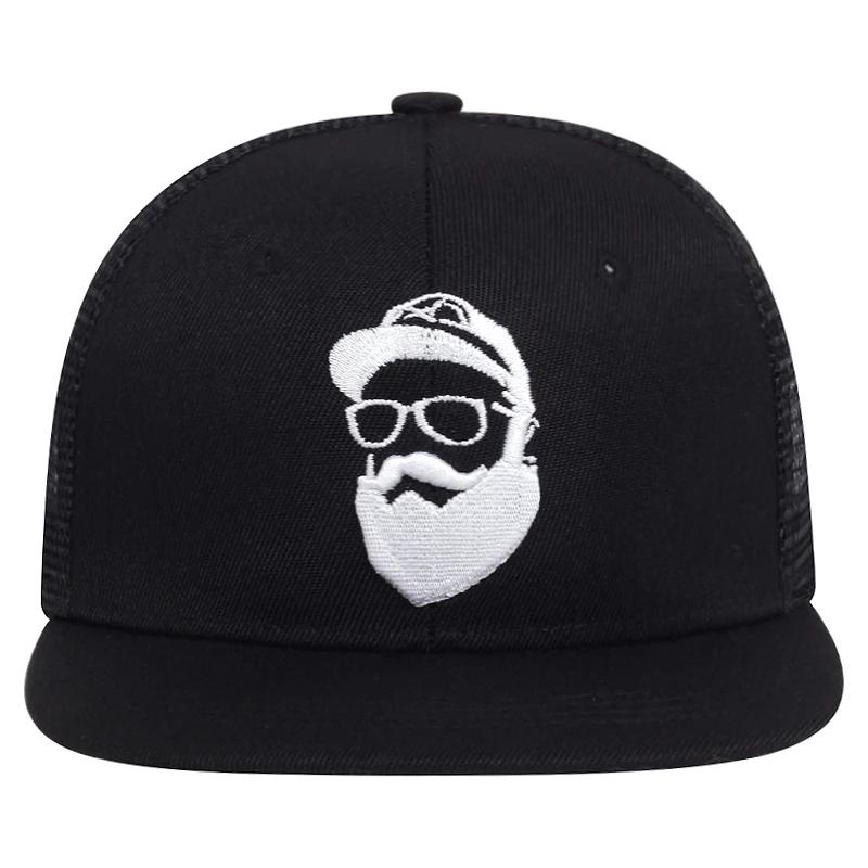 Unisex Old Man Embroidery Hip-hop Net Hats Spring Summer Adjustable Casual Snapback Baseball Caps Outdoor Sunscreen Hat