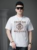 European Goods 2025 Summer New Men's round Neck Letter Print Hot Drilling Short sleeve T-shirt Fashion Brand Loose Half Sleeve Top