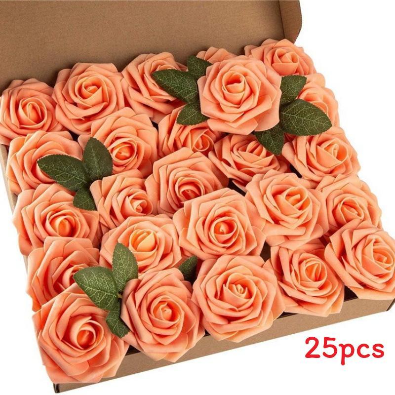 Foam Rose Flower Wedding Centerpiece Accessories With Stem For Home And Outdoor Decor