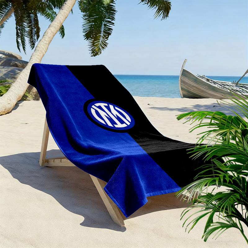 Inter Milan Emblem Display beach towel Outdoor camping soft Absorbent bath towel quick-drying swim towel Outdoor pool towel printing beach towel