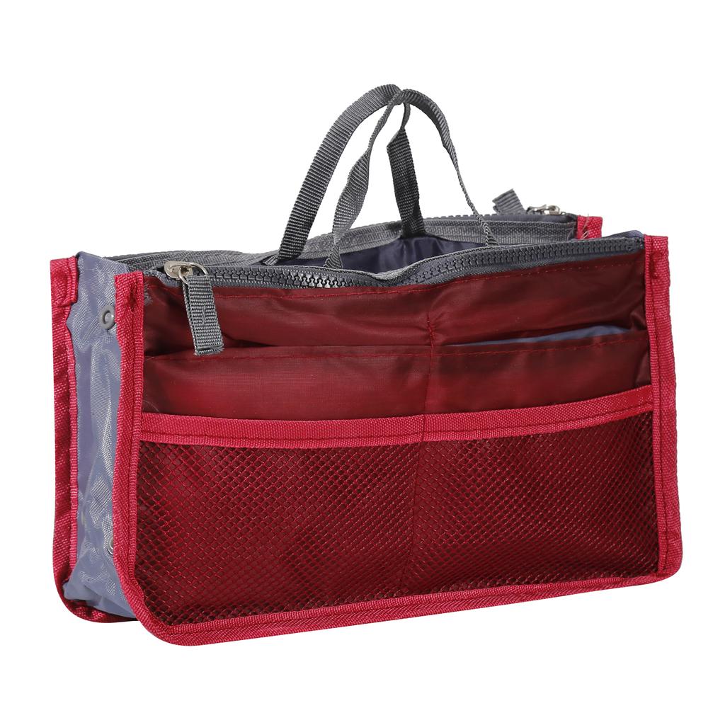 Косметичка-органайзер, вставная сумка, многофункциональная, женская, однотонная, косметичка, дорожные сумки, высокое качество, большая вместимость