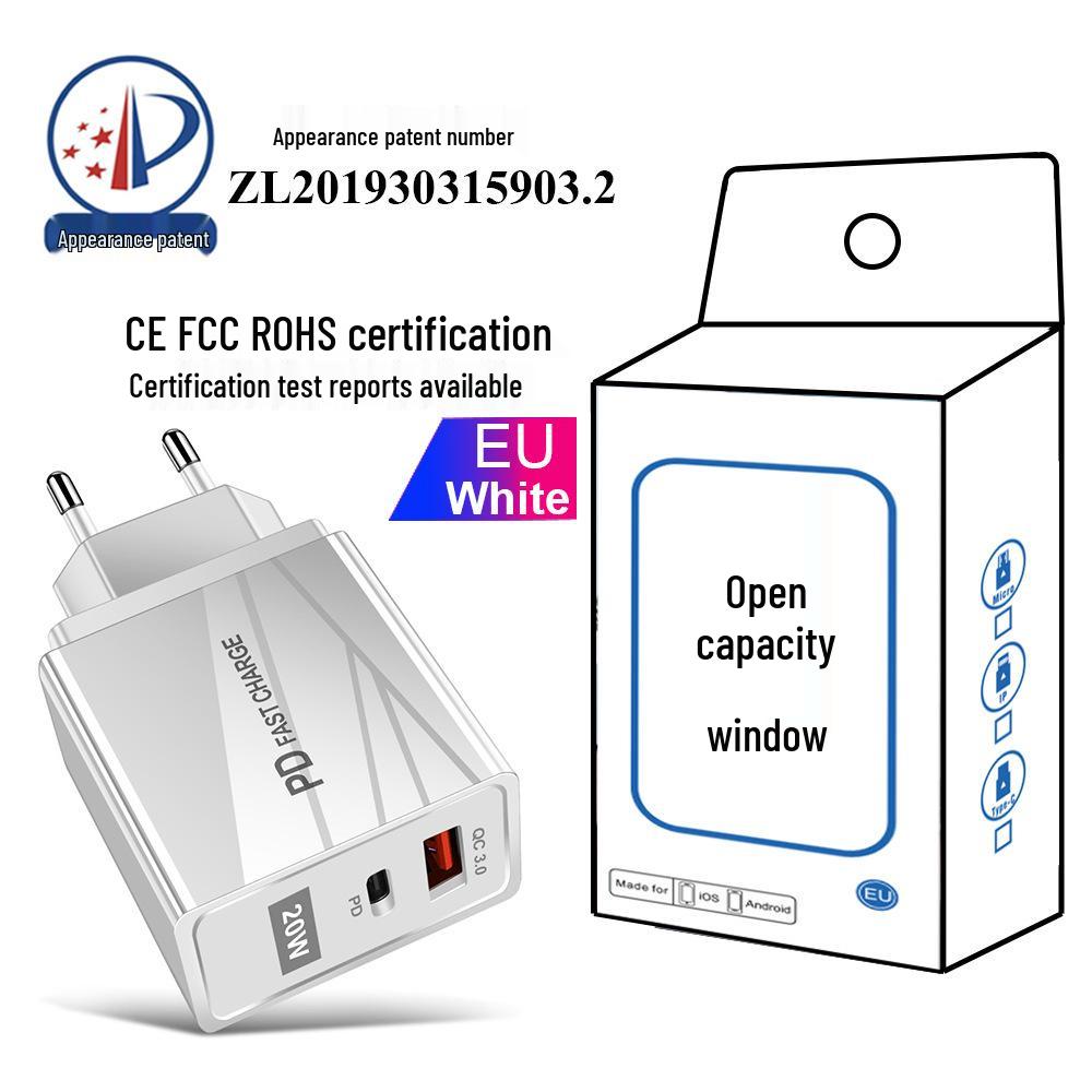 Двойное быстрое USB-зарядное устройство - 5В/9В/12В, QC3.0+PD, стандарты ЕС/США