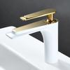 Смеситель для раковины в Северной Европе, смесители для горячей и холодной воды, краны для монтажа на столешницу, смесители для раковины в ванной комнате, с одним рычагом, белый, черный, золотой