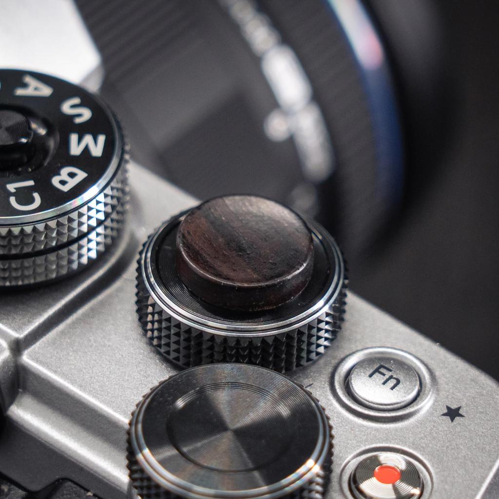 Iborrys Hot Shoe Cover Shutter Button Sticker Compatible with OM System Olympus PEN and Nikon Z FC Crafted from Premium Wood Retro Handcrafted by with