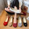 Fashion High Quality Women's Shoes Fashionable Flower Design Flat Shoes for Women Butterfly Knot Suede Single Shoes 43 Zapatos De Mujer