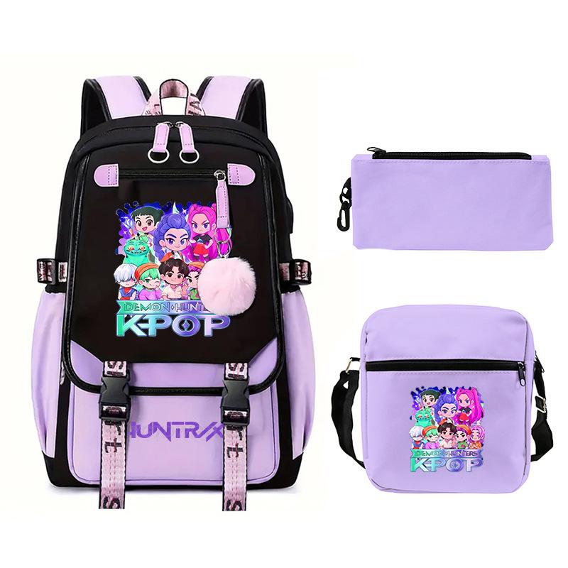 Animation Cartoon Printing High Value Fashion Shoulder Bag Casual Pencil Bag Campus Trend Student Schoolbag