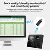 ST200 Advanced Multi-Biometric Time Clock: Fingerprint, Password & Face Recognition for Small Business Tracking with High Secure