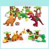 40pcs Dinosaur Paradise Themed Assembly Building Blocks Set Children Puzzle Toys For Creative Kids