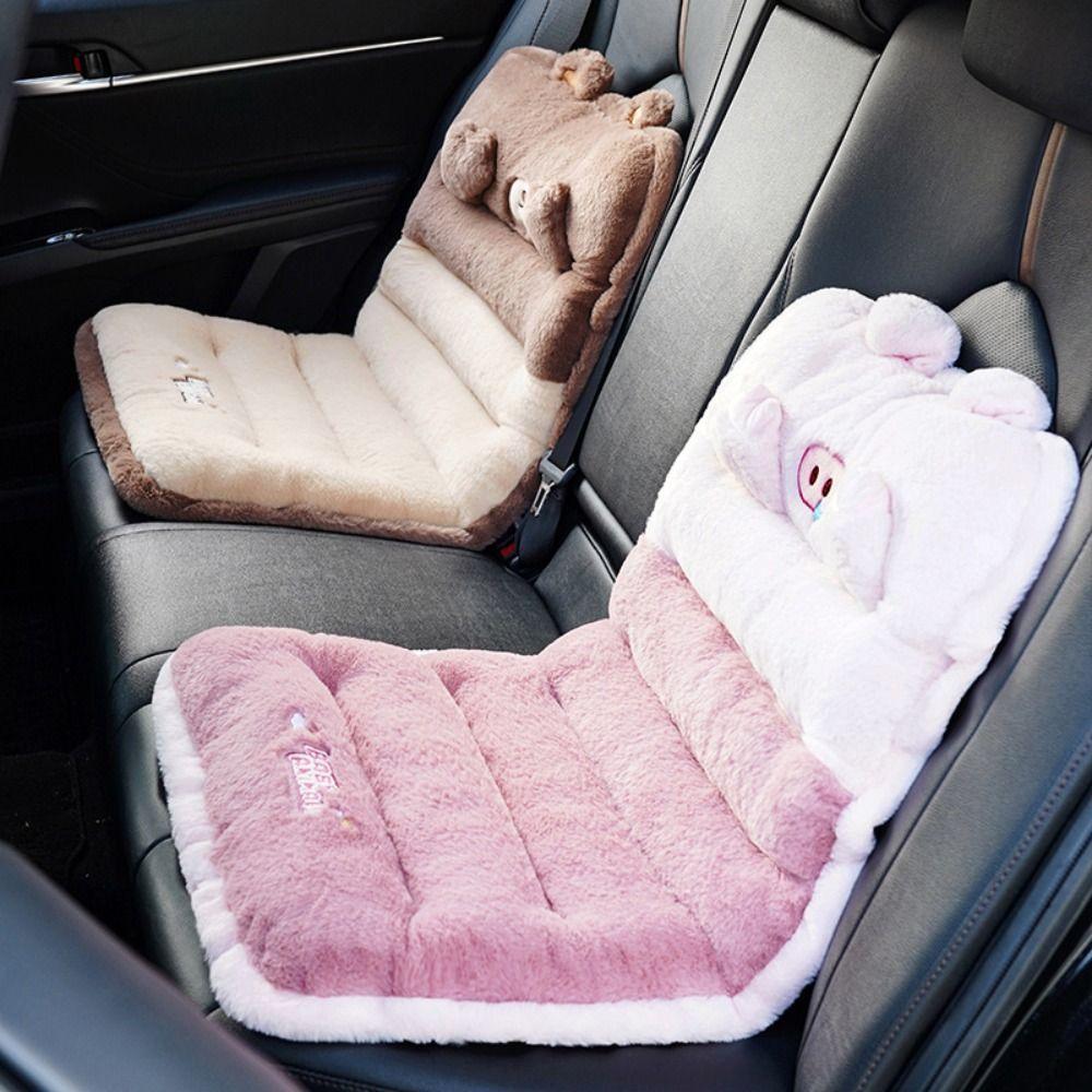 Мягкая подушка для спинки сиденья в виде животного, цельная подушка для поддержки талии, украшения для салона автомобиля