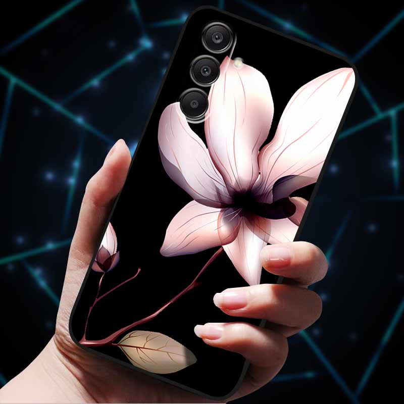 3D Цветочные тисненые чехлы для Samsung A25 A35 A55 5G Мягкие силиконовые чехлы для телефона для Galaxy A25 5G Задняя крышка Ракушка SamsungA55