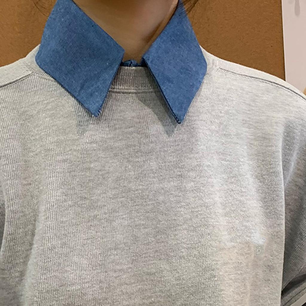 Women's Detachable Collar Fancy Dress Collar Breathable Stylish Denims Collar Jackets Accessory