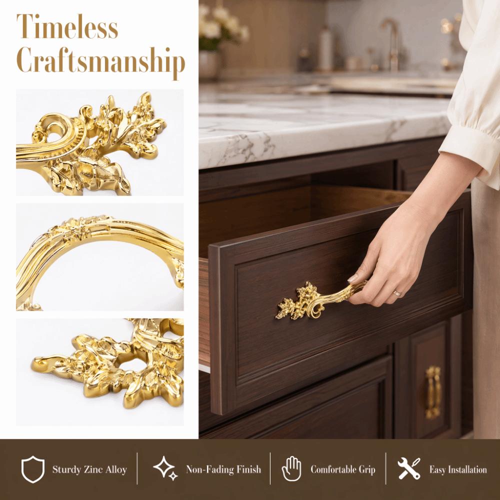 European Style Vintage Drawer Pulls Zinc Alloy Wardrobe Door Handles For Wine Cabinet