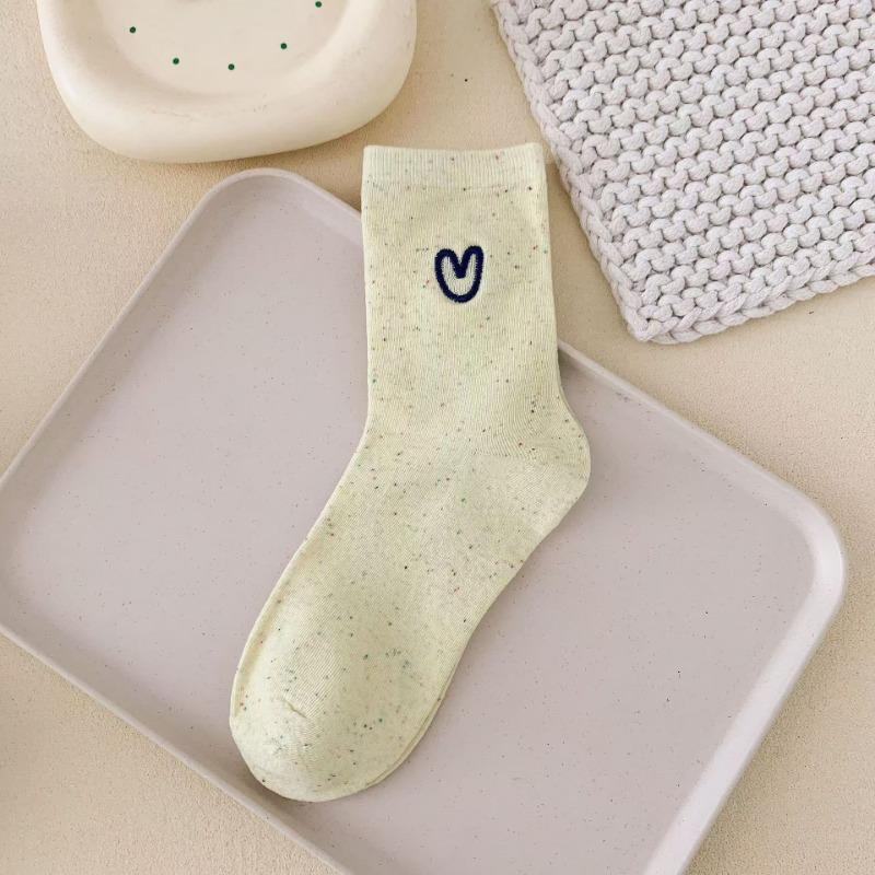 Женские весенне-осенние новые милые носки-гольфы с мультяшным рисунком, подходящие ко всему