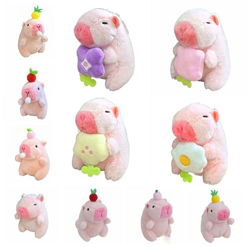 Мягкий мультяшный кукольный брелок, плюшевый подвесной орнамент, модный брелок для ключей Capybara, студент