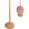 Wooden Yarn Holder Stand, Natural Wood Yarn Holder, Smooth Rotating Knitting Ball Dispenser, Portable Single Spindle Crochet Accessory for Crafters,