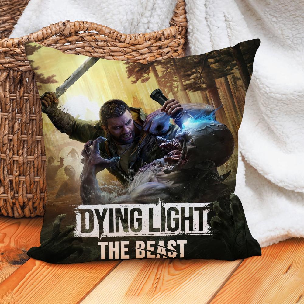 Игровой Подушка-чехол Dying Light The Beast Декор для дома Наволочка Подходит для Офиса Дивана Спальни Автомобиля