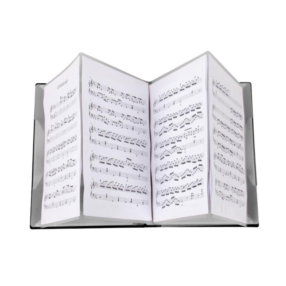 Black Piano Music Sheet Folder Plastic A4 Document Folder Music Notebook For Band Performers
