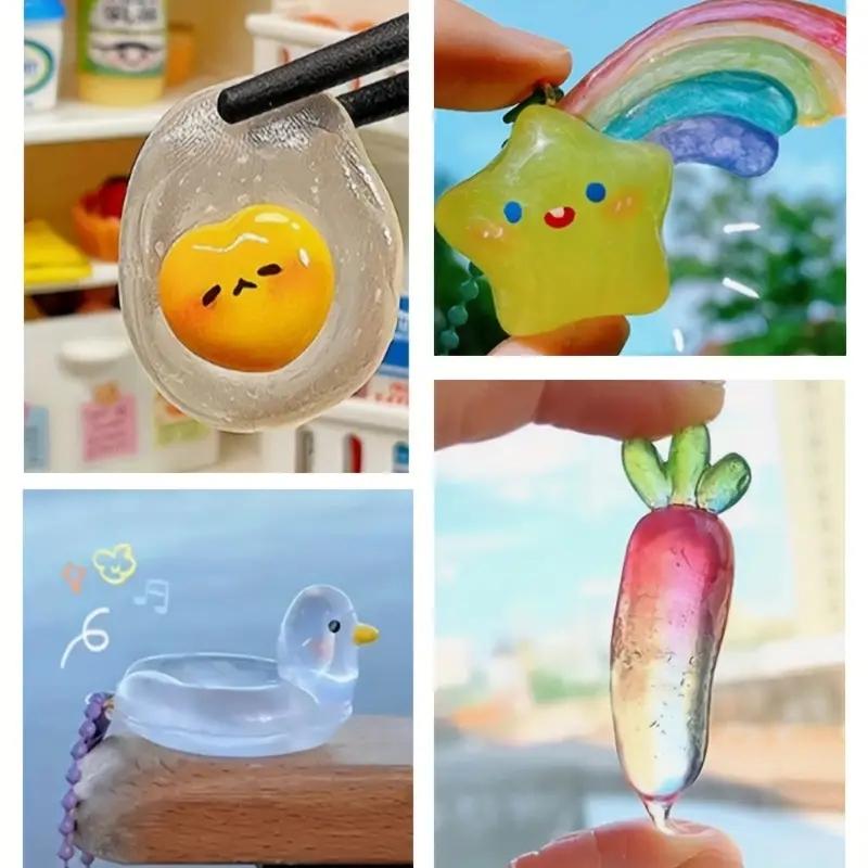 3D Resin UV Clay 100g Non-toxic for DIY Material Sculpting Handcraft, for Silicone Molds Clear, Suitable for All Ages.