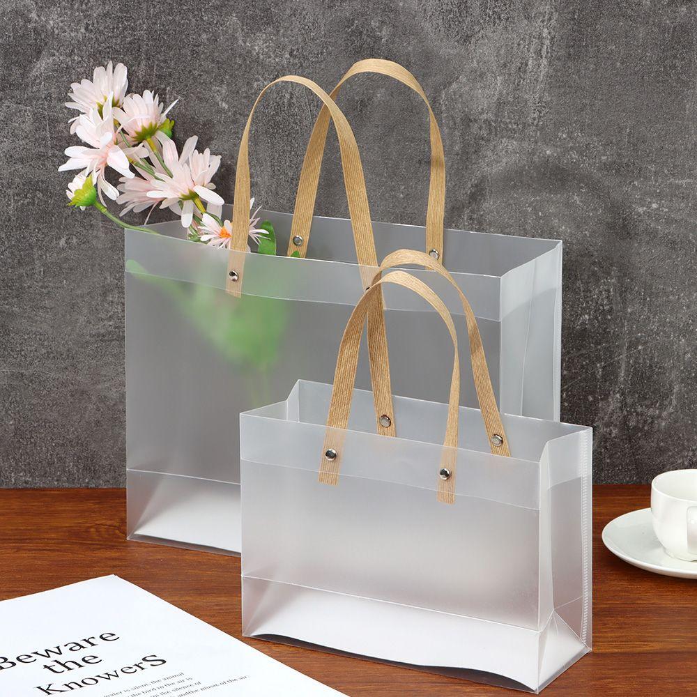 High-quality Supplies Decor Gift Wrapping Package Frosted PP Bags Translucent Tote