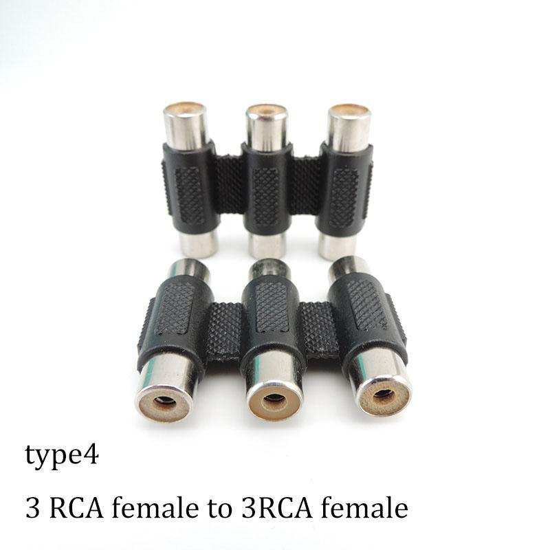 2 шт. RCA Male Female to 2rca 3rca Male Female RCA Connector Splitter Adapter AV Video Audio T Plug RCA 2 3 way right angle a1