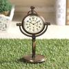 Victoria Table Clock with Stand Desk Clock with Shelf Clock In Brass Nautical Antique Pole Style for Bedroom