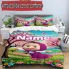 3pcs Duvet Cover Set (1*Duvet Cover + 2*Pillowcase, Without Core), Custom Name Masha and The Bear Pattern Bedding Set, Home Bedroom Decor Gift