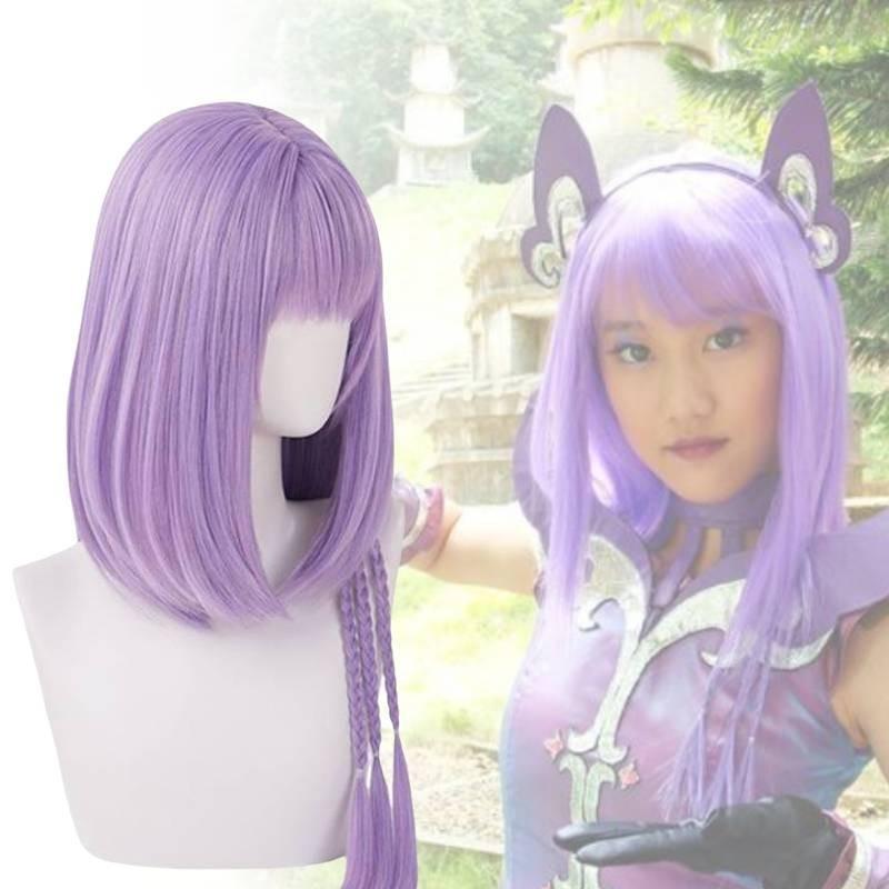 Stunning Purple Braid Cosplay Wig Realistic Scalp For Any Skin Tone And Face Shape