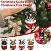 Рождественская елка висит двухсторонний невыцветающий кулон забавные чулки дизайн печати очаровательные украшения