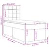 Box Spring Bed with Mattress Dark Gray 80 x 200 cm Fabric
