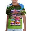 SuperKitties Kids High Quality T Shirts For Girls Cute Childrens Clothing 3D Cartoon Print Summer Short Sleeve Crewneck Tees 3D Printed Anime TOPS