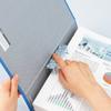 KOKUYO File Tube File K2 A4 Vertical Holds 800 Sheets 2 Holes Blue Double-Opening K2F-ETB680B