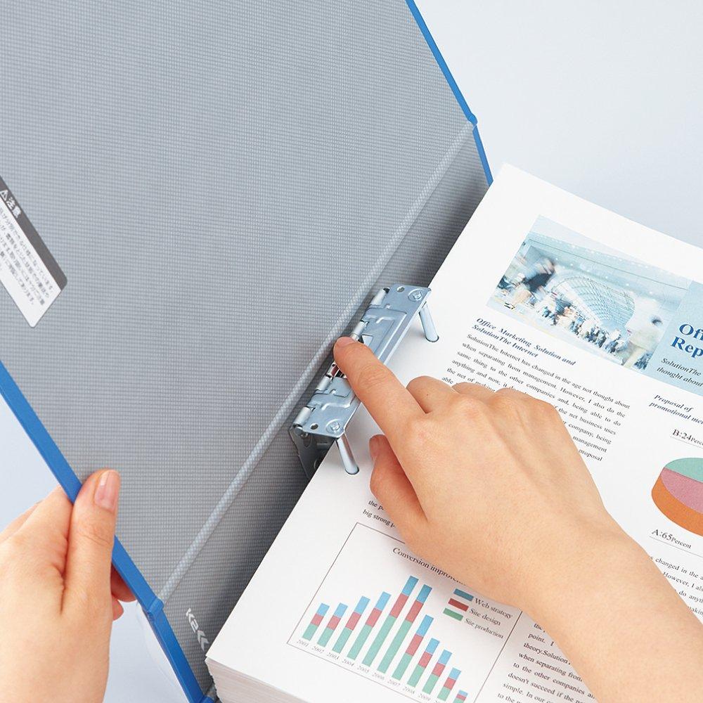 KOKUYO File Tube File K2 A4 Vertical Holds 800 Sheets 2 Holes Blue Double-Opening K2F-ETB680B