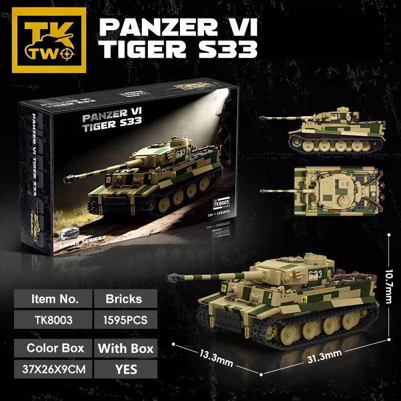 1559 деталей Модель Танка VI Ausf.E Тигр S33 Серия Армия Бронированная Машина Игрушка Строительные Блоки, Предмет Коллекционирования Для Военных Энтузиастов