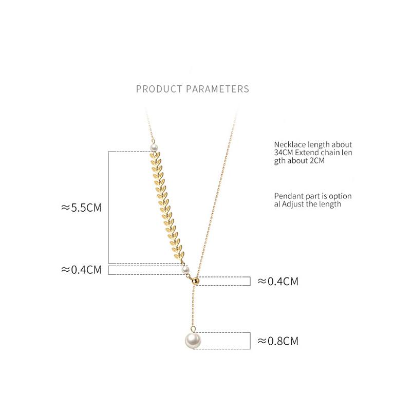 Kamira 925 Sterling Silver Elegant Romantic Leaf Pearl Bead Pendant Chain Necklace For Women Clavicle Luxury Wedding Jewelry New