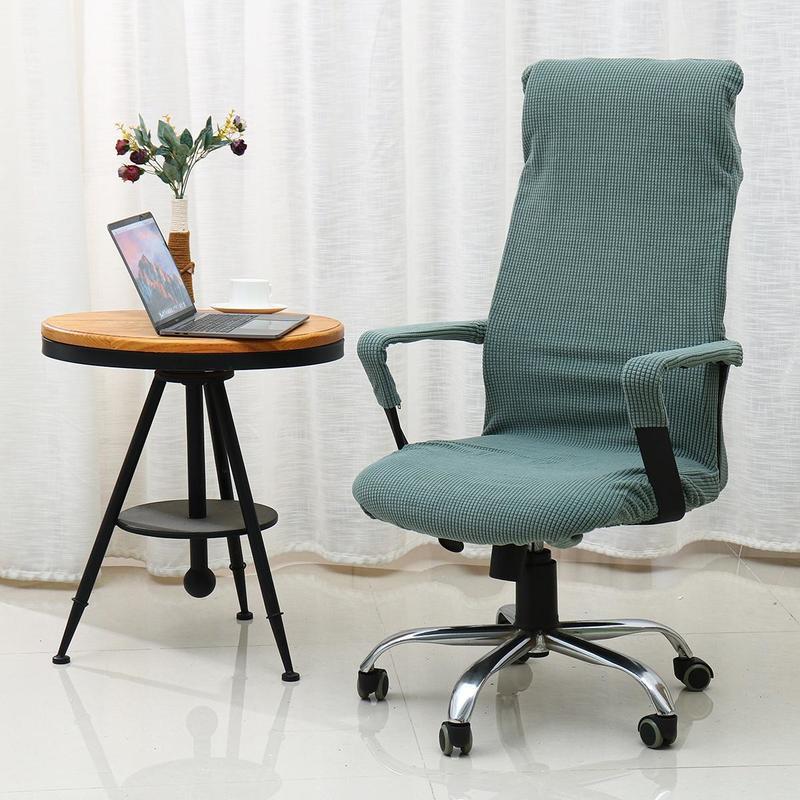 Большой XL/L простой эластичный чехол для офисного стула с 2 шт., чехол на подлокотник, полный охват, чехол для игрового стула, подушка сиденья, моющаяся