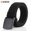 Новый мужской ремень для поездок на работу с автоматической пряжкой из нейлона, универсальный двухслойный толстый ремень для отдыха на природе