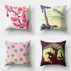 Four Seasons Natural Landscape Double-Sided Printed Pillow Cover Short Plush Suitable Living Rooms Bedrooms Throw Cushion Cover