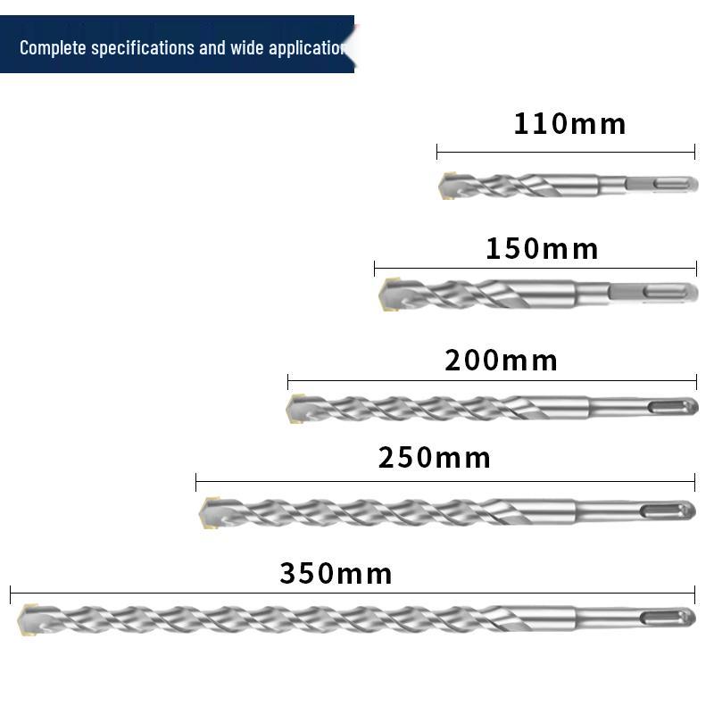 Сверло ударное 4-зубое с квадратным хвостовиком для бетона, сверло 2-зубое с круглым хвостовиком для расширения отверстий 150 мм