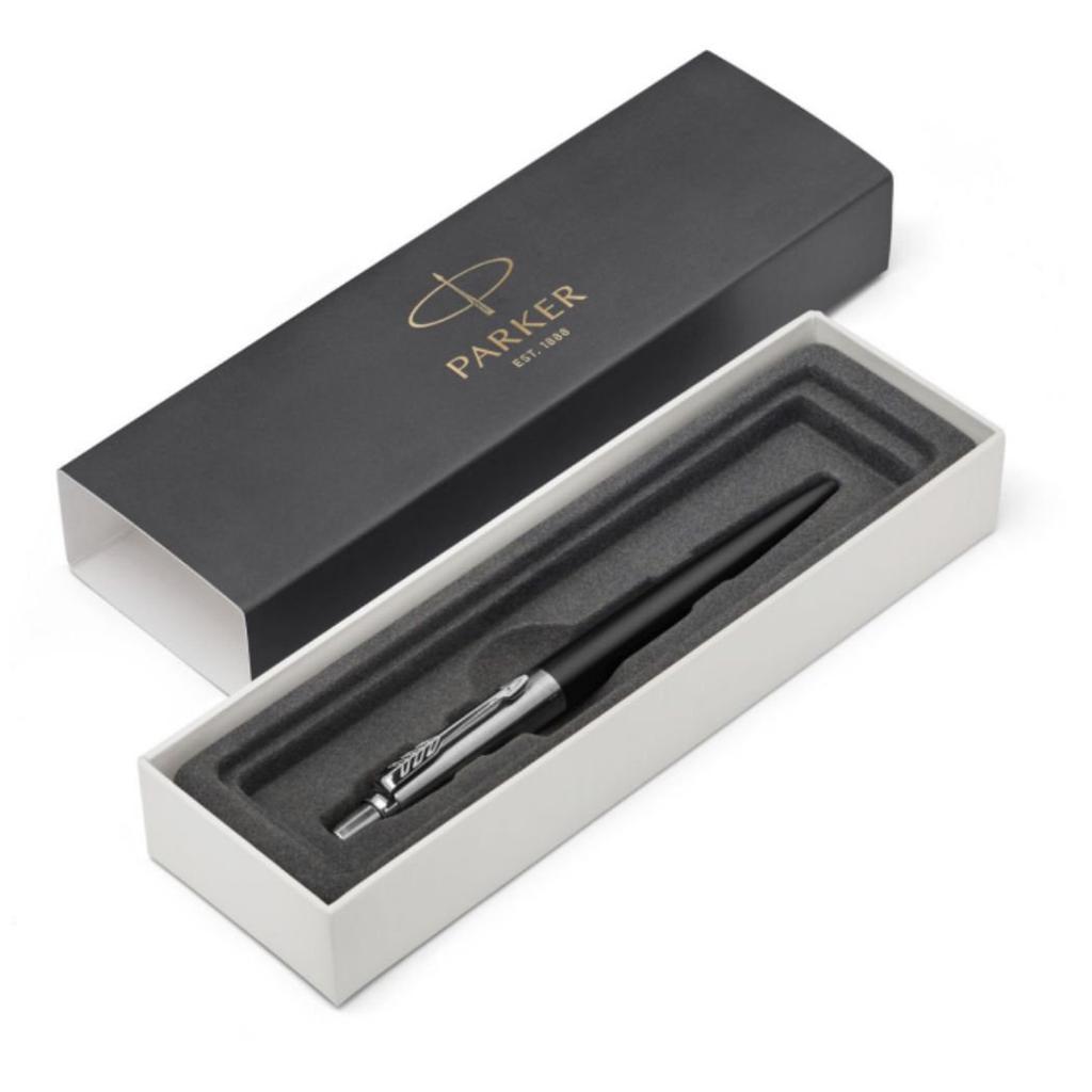 Parker Шариковая ручка Jotter Black CT Medium Point Gift Box Оригинальный импортный продукт 1953346 На масляной основе