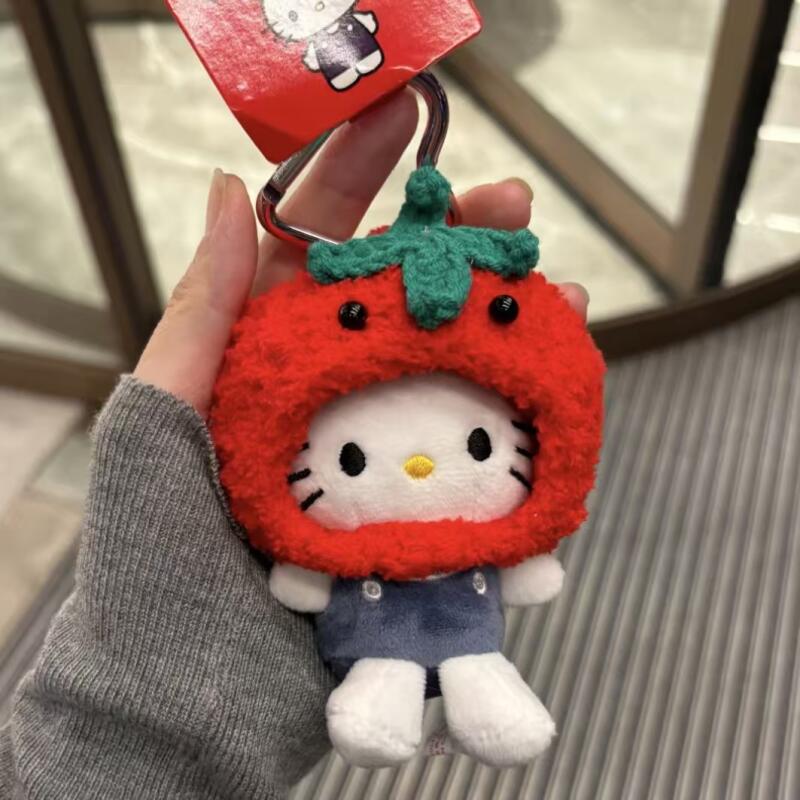 Японская серия Sanrio Худи Плюшевая игрушка Hello Kitty Мультяшная Милая Сумка Подвеска Брелок Цепочка для телефона Подарки для девочек