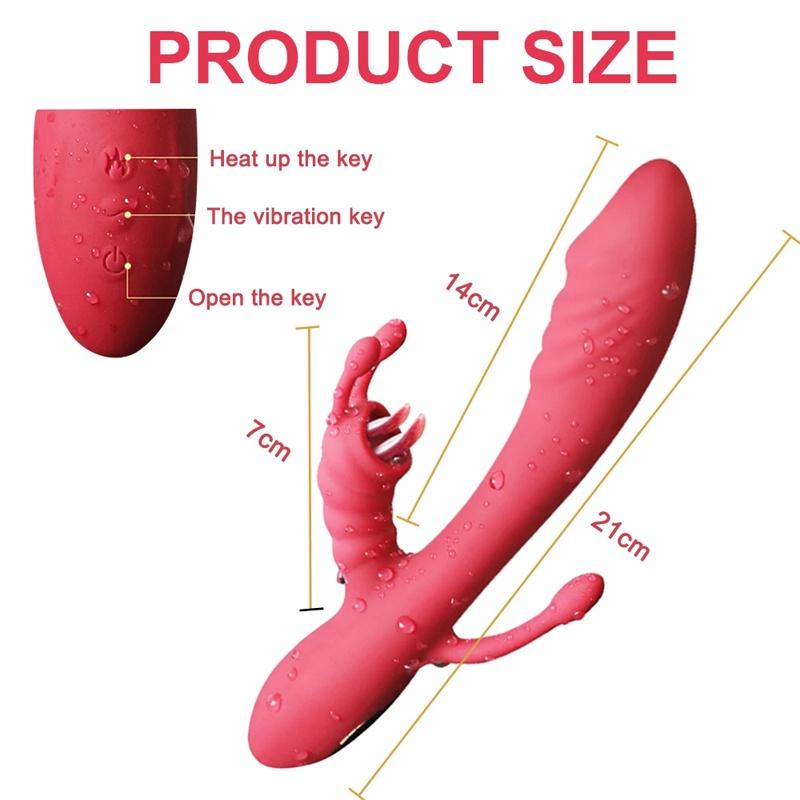 5 в 1 женский фаллоимитатор с подогревом вибратор вагинальный массаж точка G кролик вибратор анальный стимулятор киски для взрослых женские секс-игрушки секс-магазин